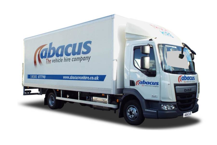 7.5T Box Tail Lift for hire from Abacus Vehicle Hire