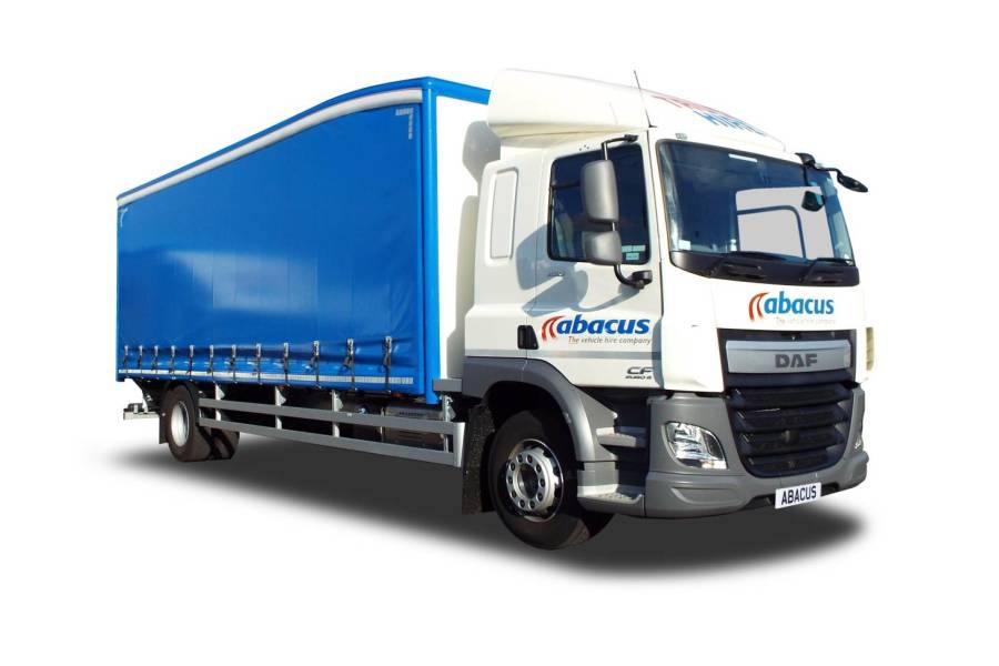 18T Curtainside Tail Lift, Sleeper Cab for hire from Abacus Vehicle Hire